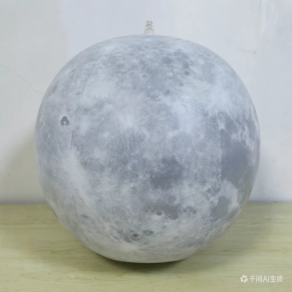 Ballon lune gonflable lumineux pour shooting photo jardin