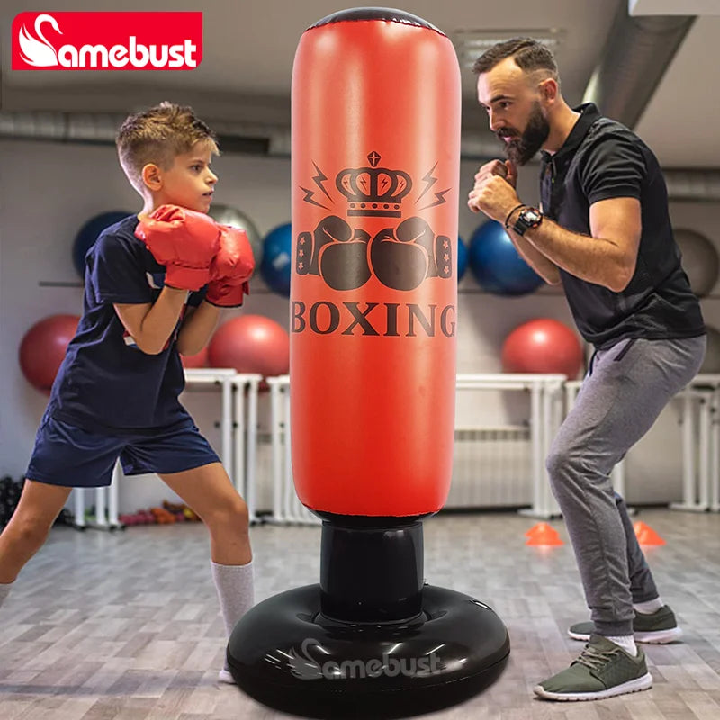 Accessoire boxe gonflable rouge enfant plus 8 ans