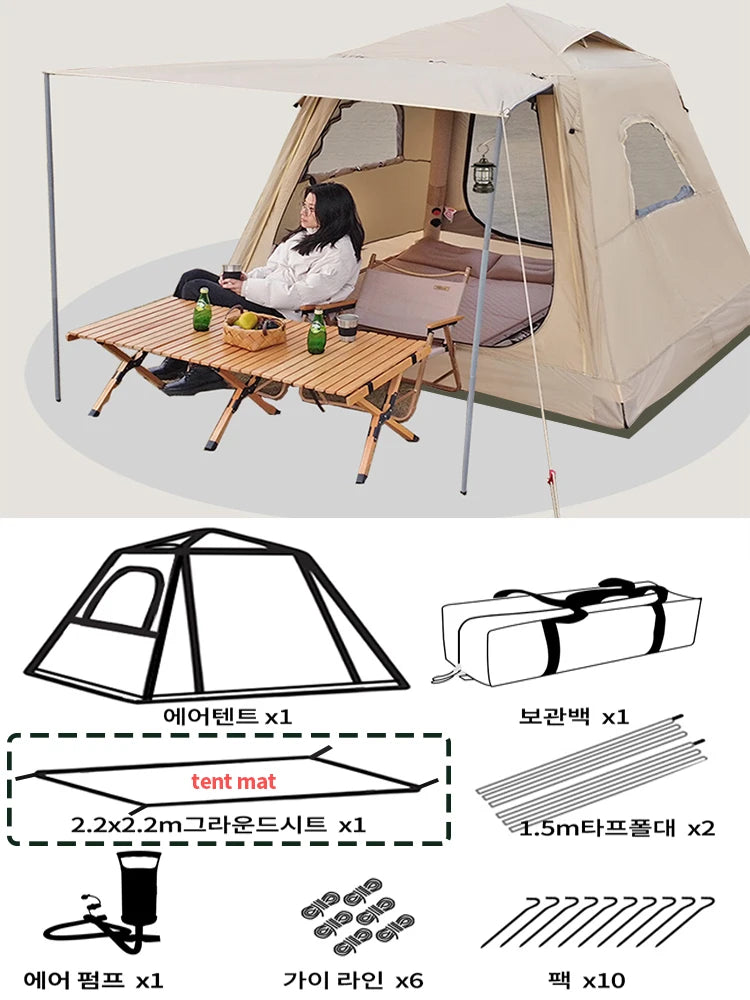Sac de rangement et accessoires de la tente gonflable