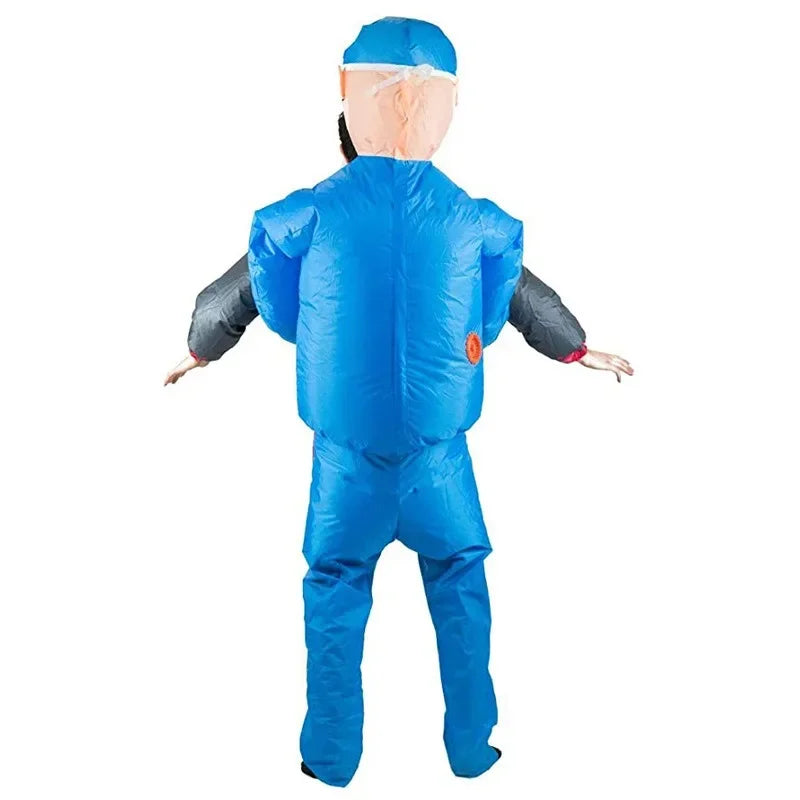 Costume gonflable zombie chirurgien fête Halloween ambiance