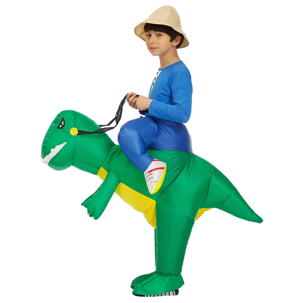 Déguisement gonflable dinosaure pour fête d'anniversaire