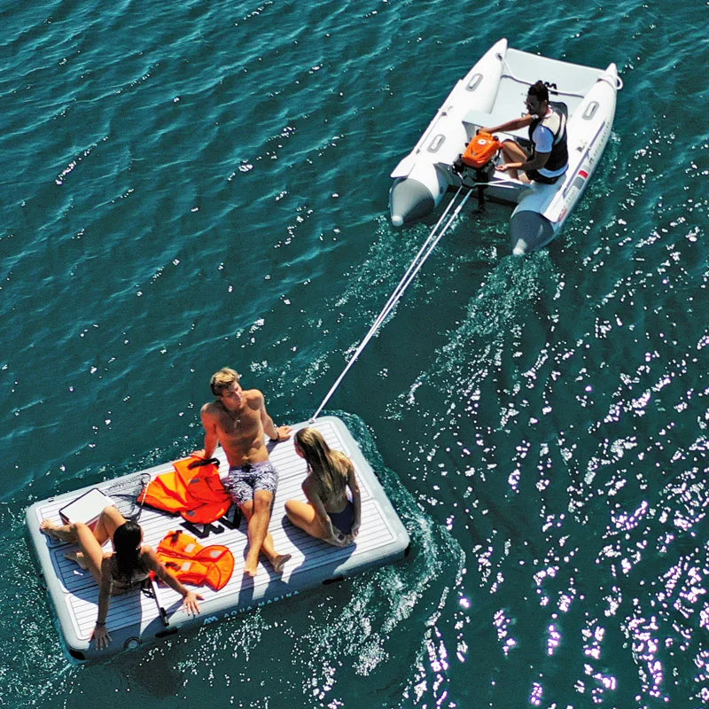 Bateau Gonflable Catamaran Pêche PVC - vue de face
