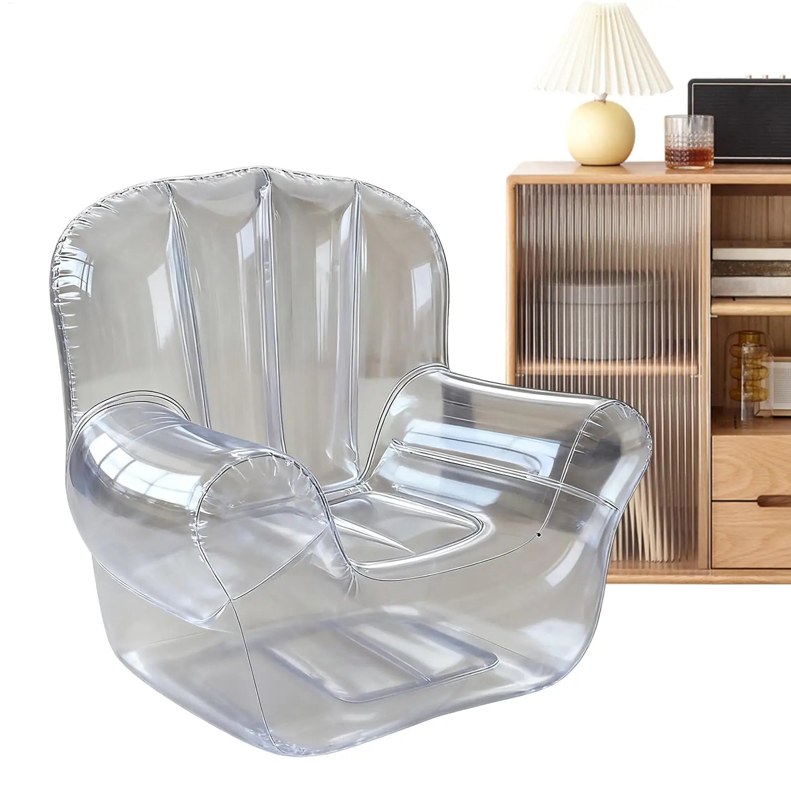 Canapé Gonflable Transparent PVC Épais - détail du matériau