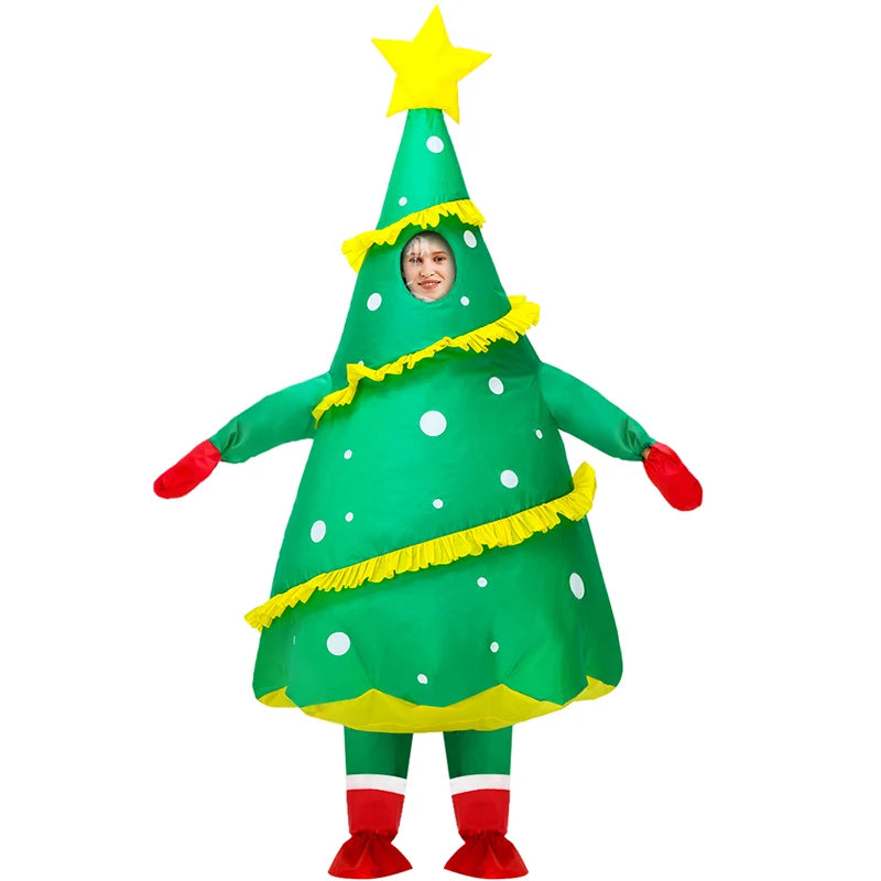Déguisement gonflable sapin de Noël adulte