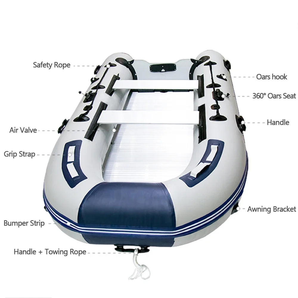 Bateau gonflable aluminium avec moteur 18 CV installé