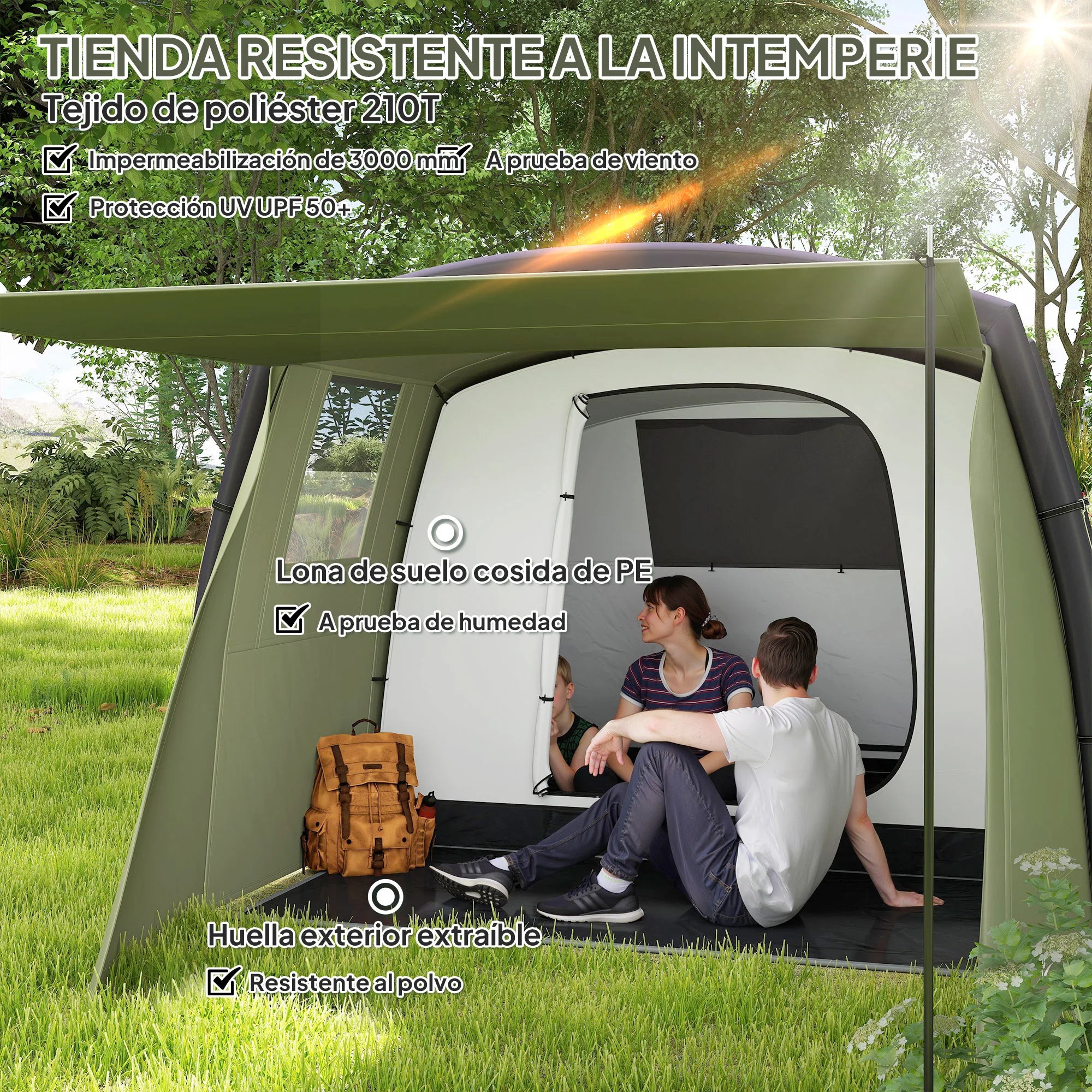 Vestibule extérieur de la tente tunnel gonflable