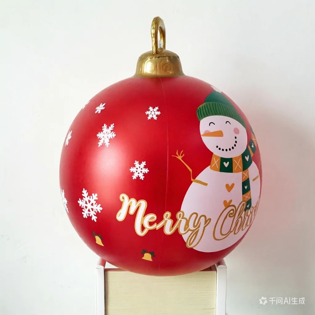 Ornement gonflable Noël rouge extérieur