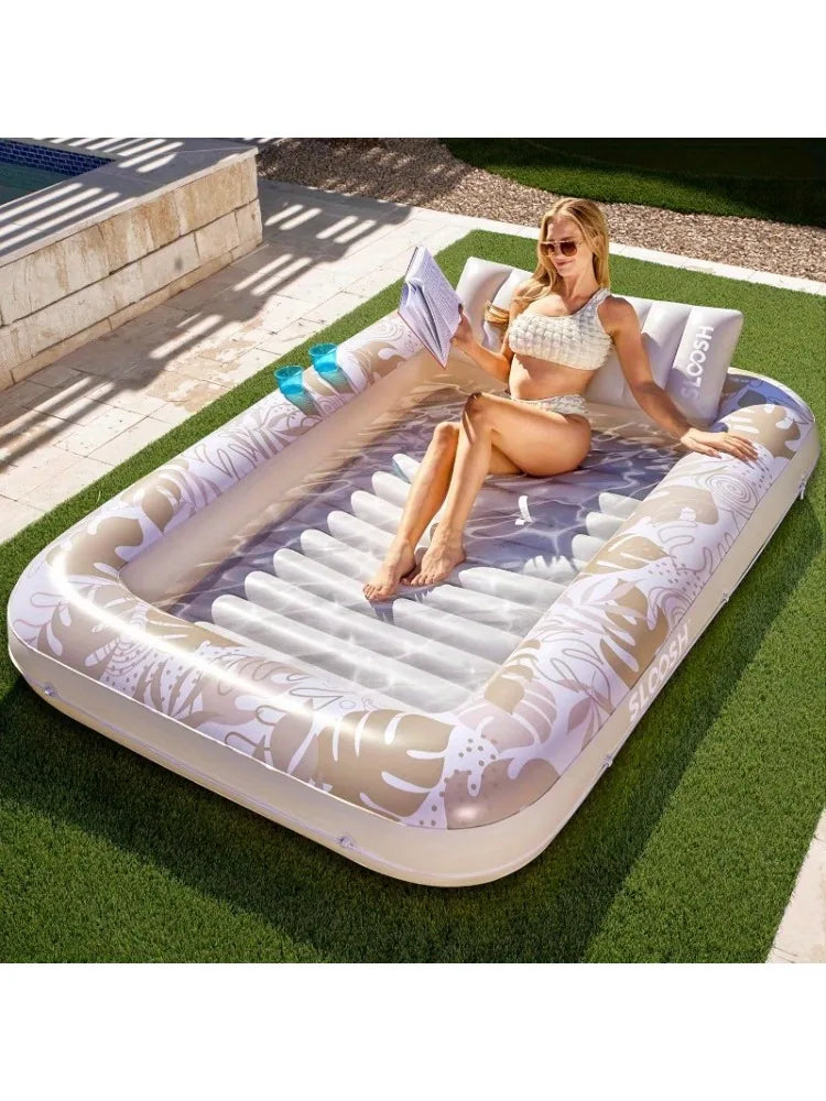 Bouée gonflable transat XL flottant en piscine