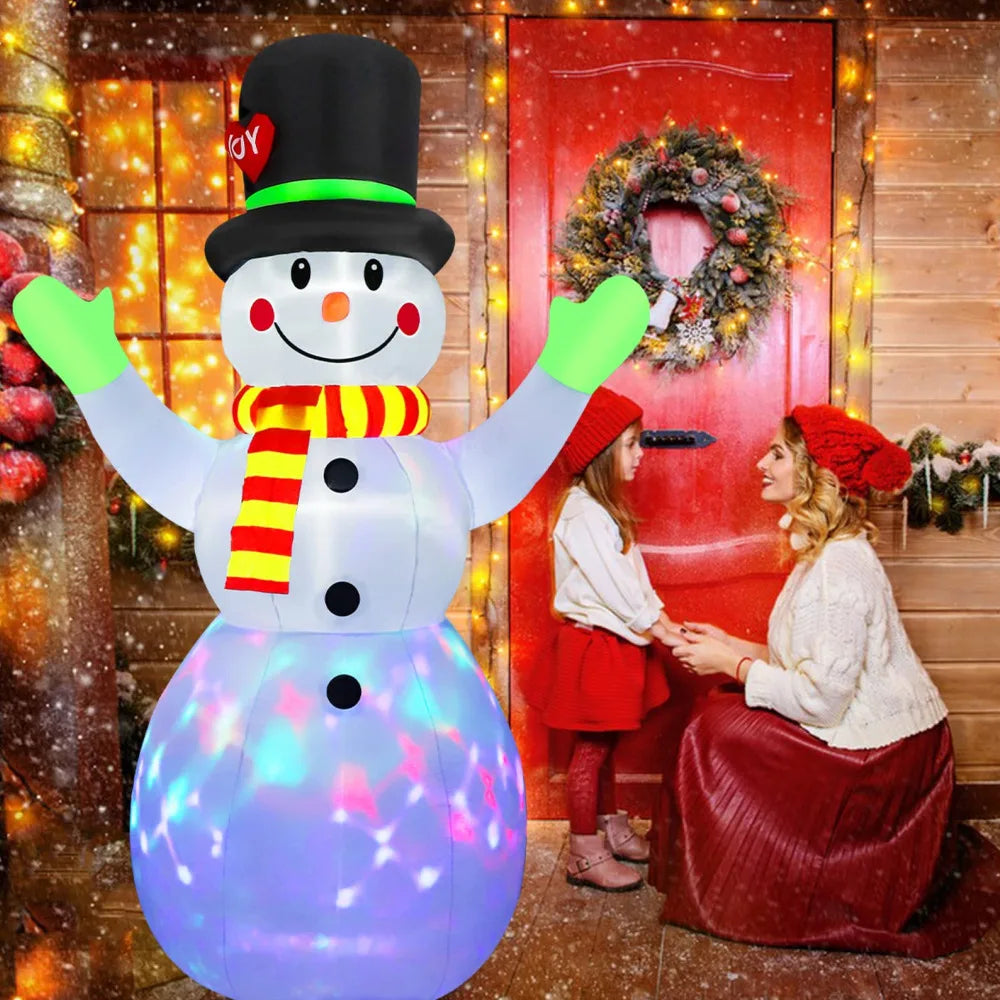 Bonhomme de neige gonflable illuminé pour décoration extérieure de Noël