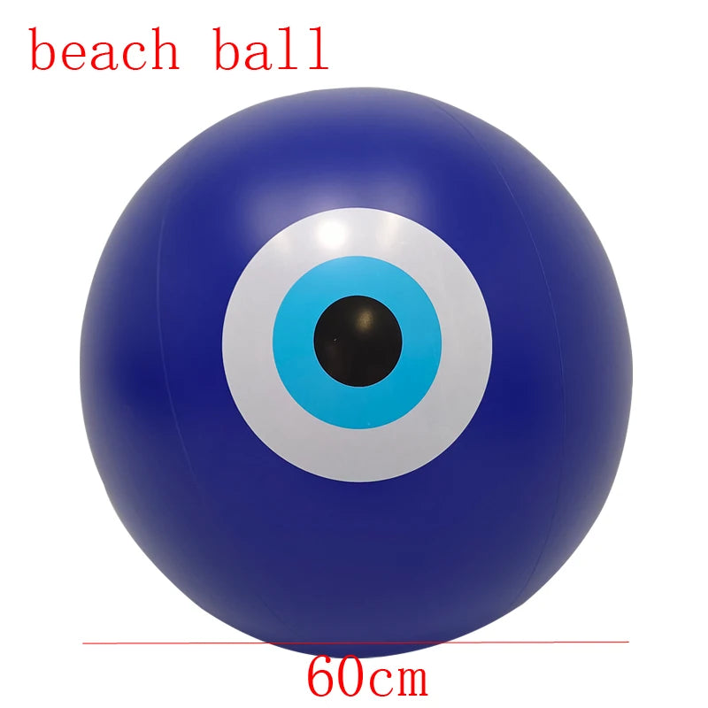Ballon de plage assorti à la bouée gonflable œil grec