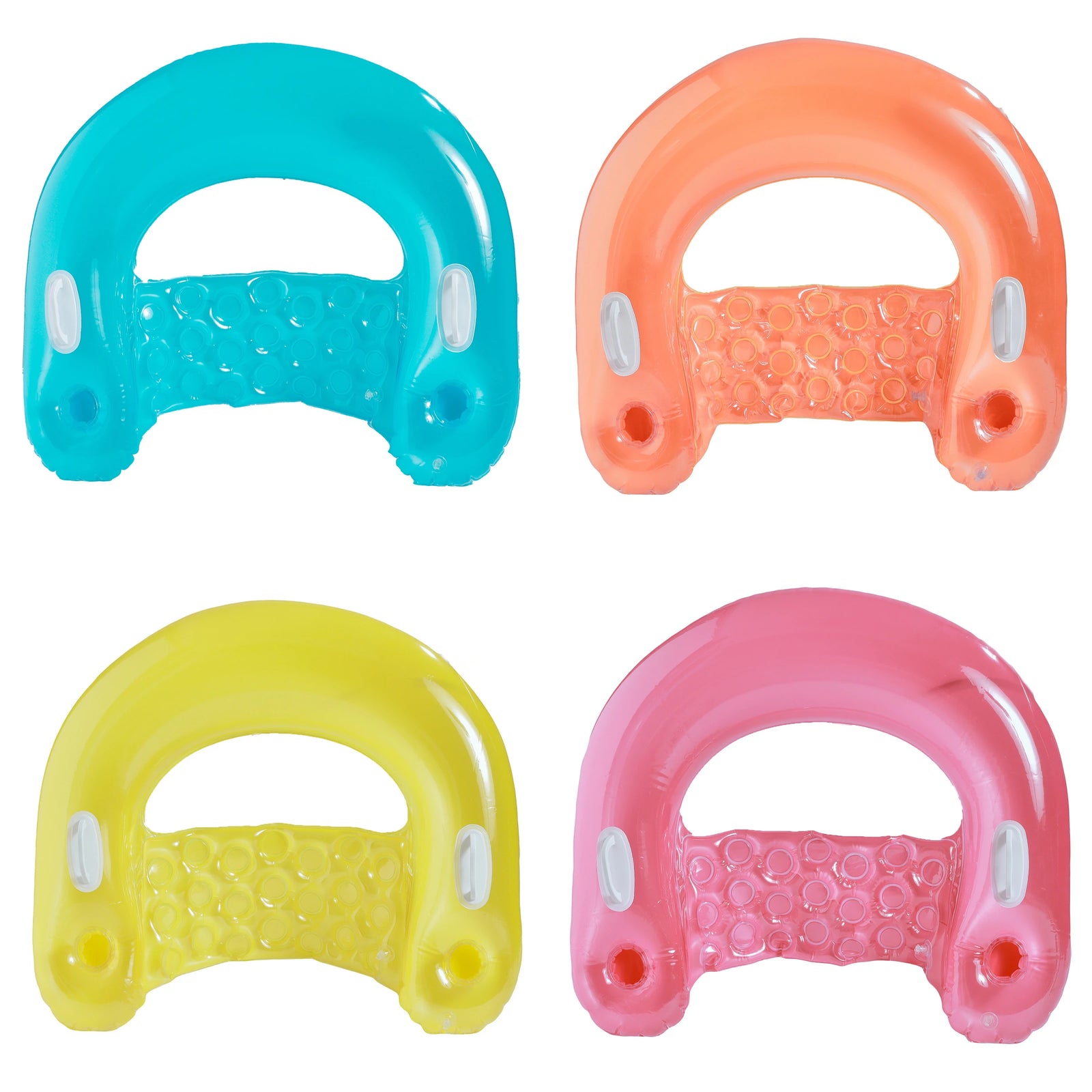 Bouée gonflable forme U bleue pour piscine