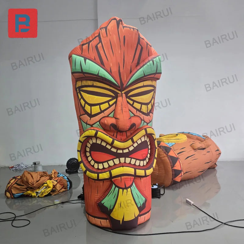 Souffleur intégré du totem gonflable Tiki