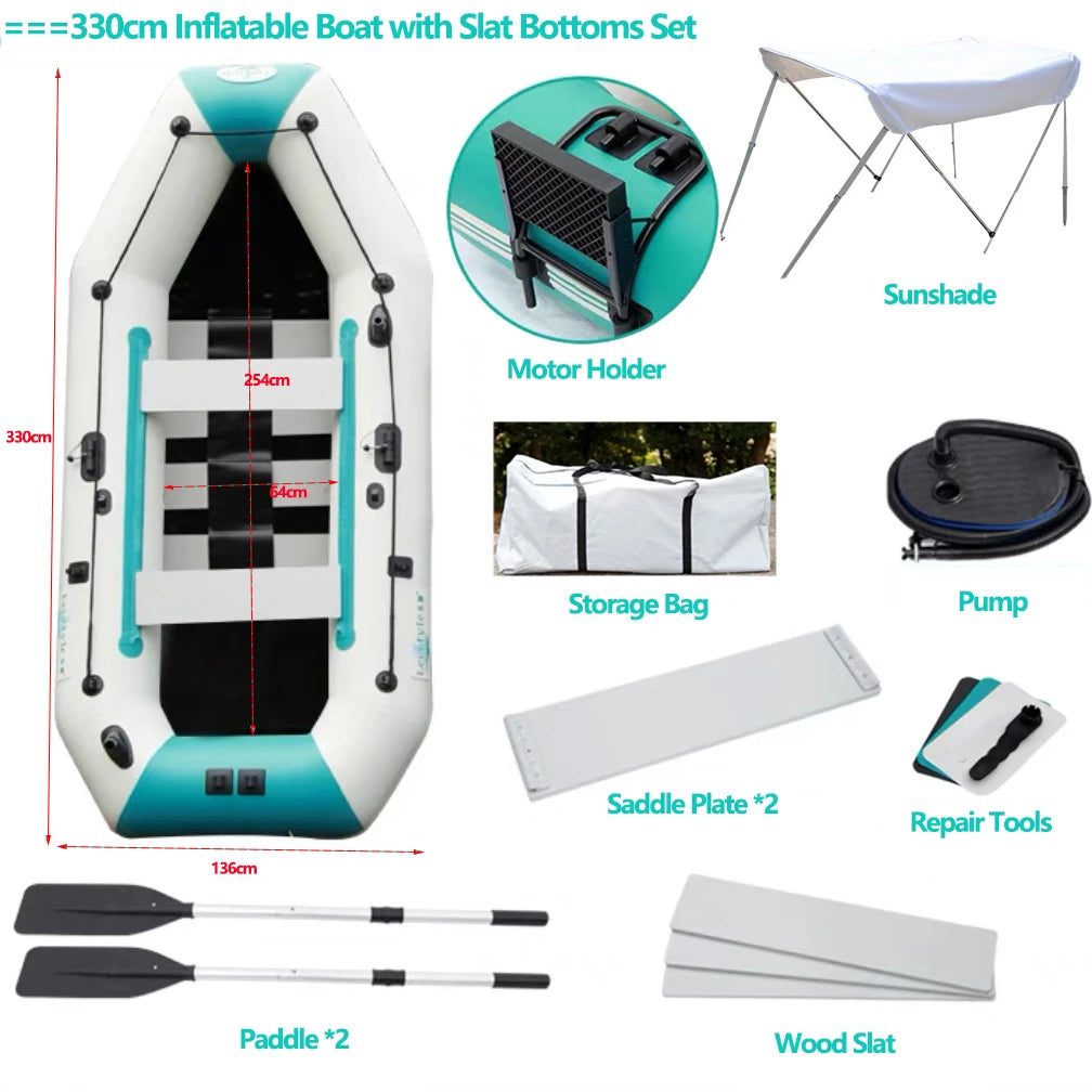 Kayak gonflable PVC épaissi prêt à l'usage