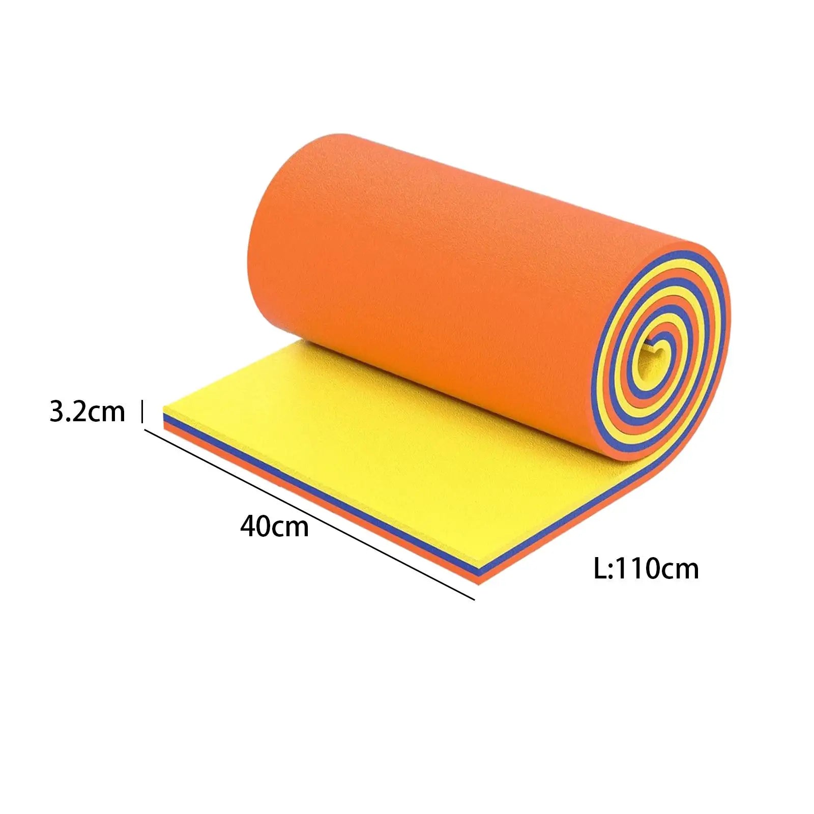 Tapis flottant coloré vert jaune bleu
