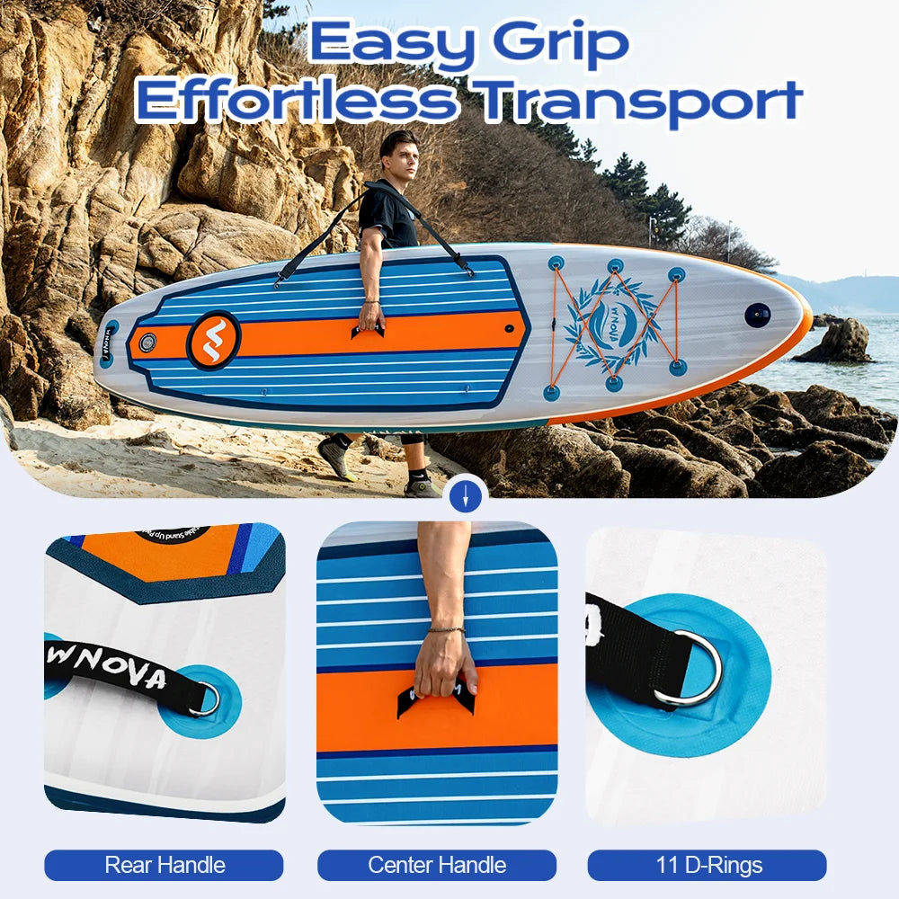 Stand up paddle gonflable sur l'eau