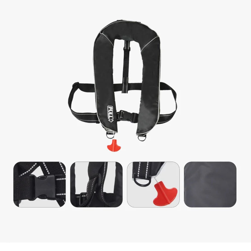 Accessoire Gonflable Gilet Sauvetage Marin Noir - présentation des accessoires