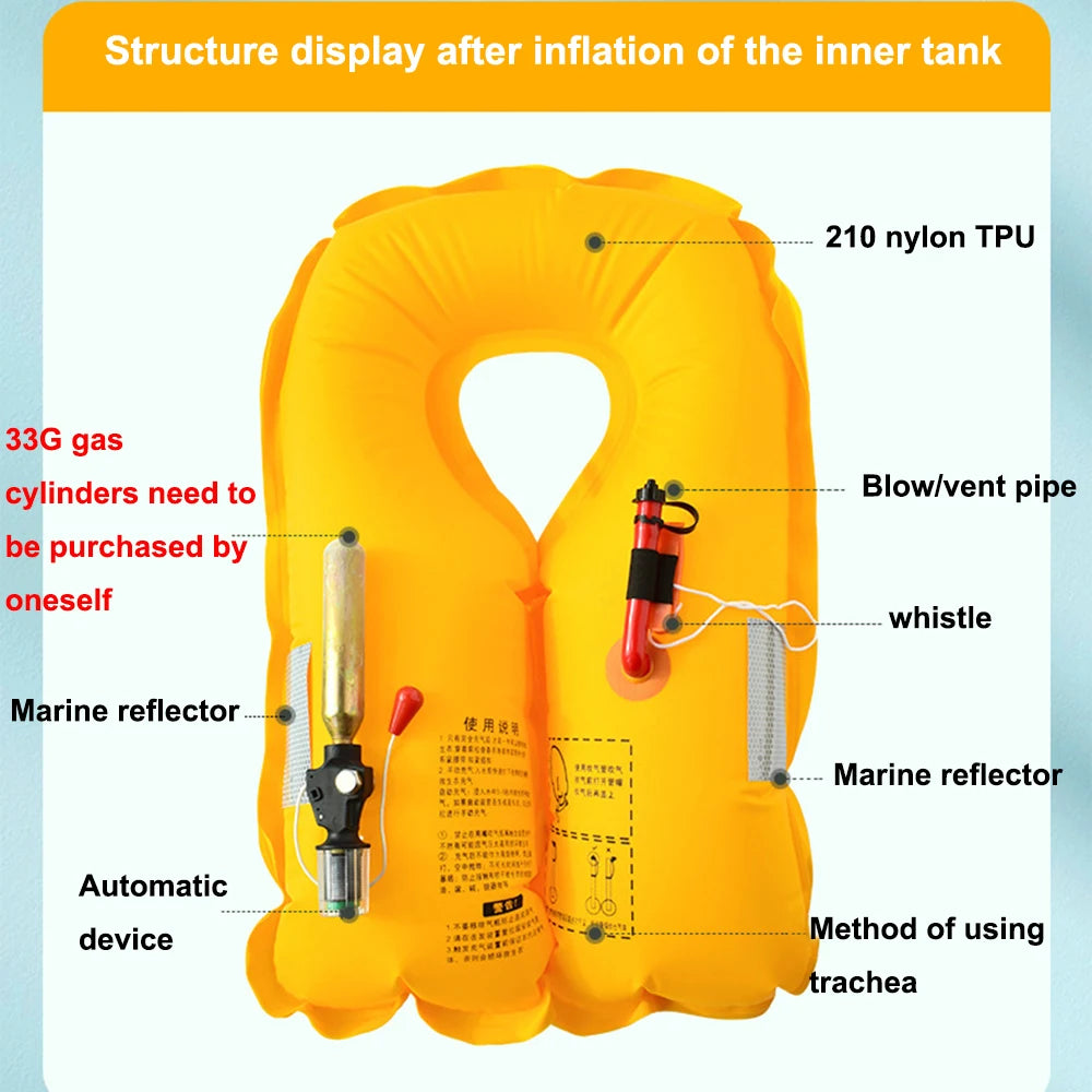 Accessoire Gonflable Gilet Sauvetage Automatique Universel - vue de dos