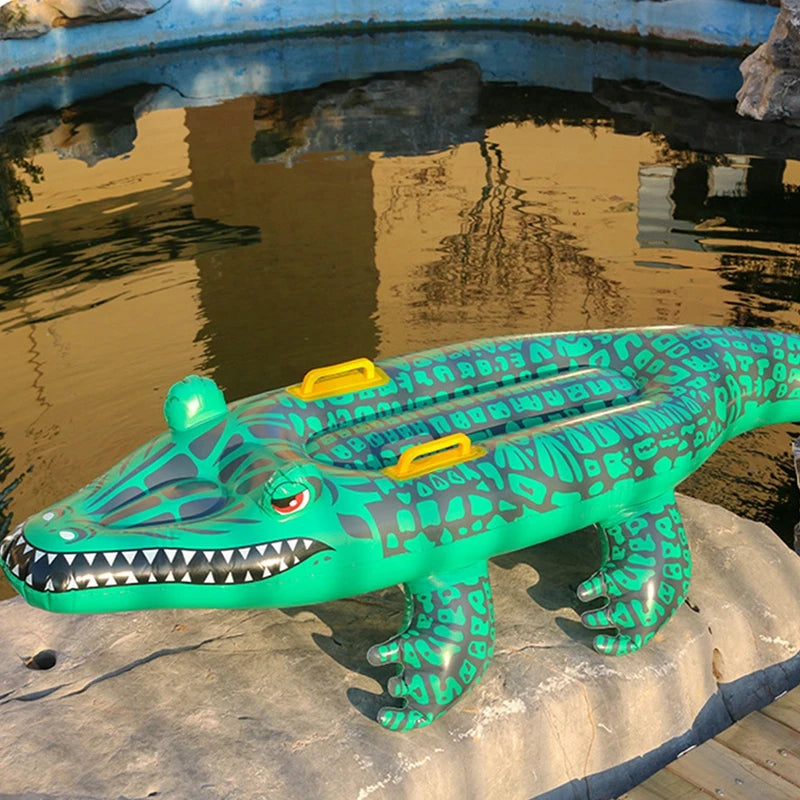 Bouée gonflable crocodile détail design