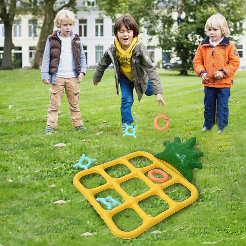 Jeu gonflable ananas pour fête de jardin et piscine