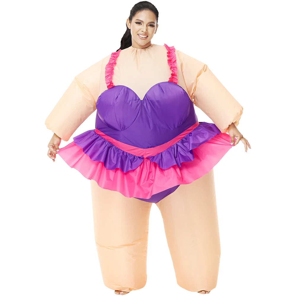 Costume gonflable combattant vert carnaval