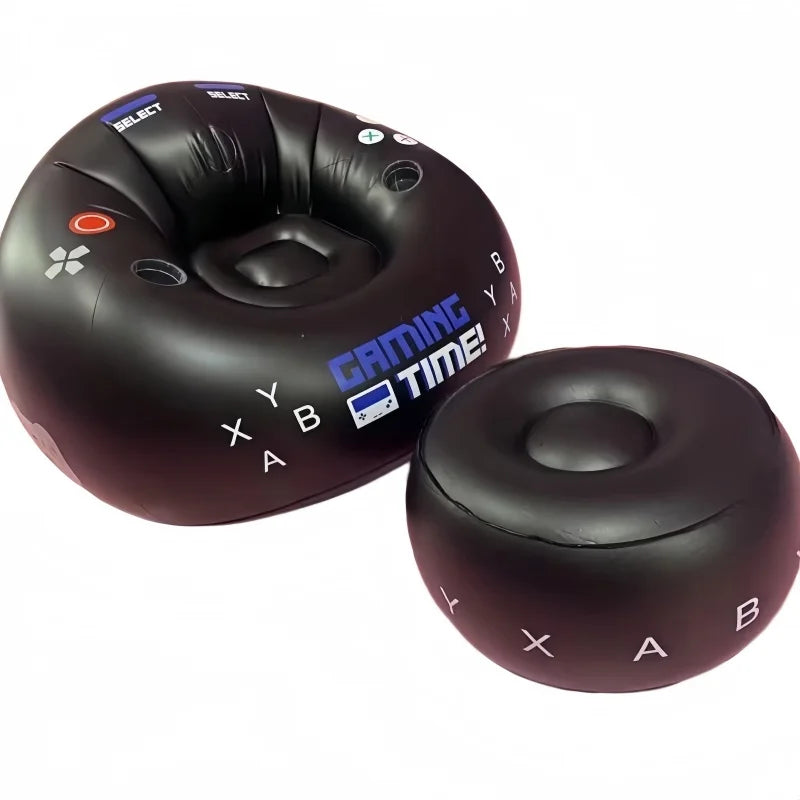 Détail du dossier circulaire du canapé gonflable gaming