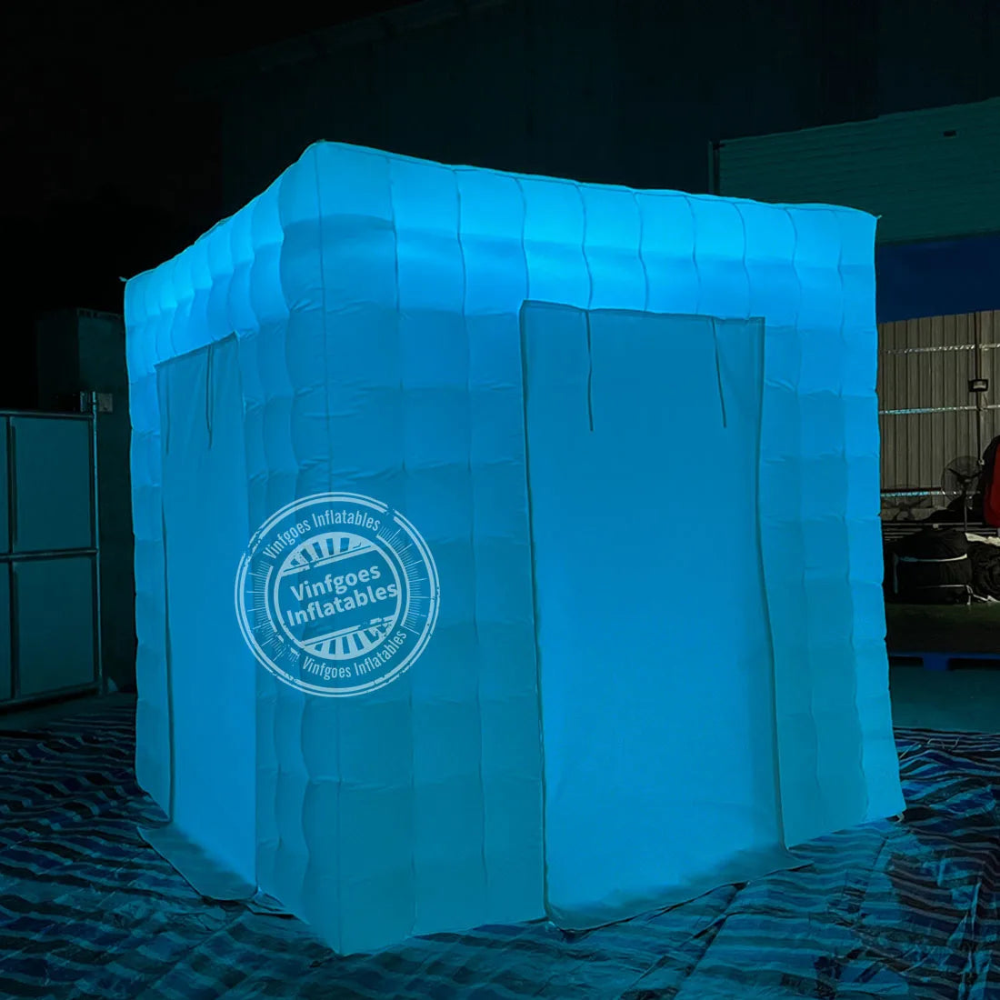 Éclairage LED intégré de la cabine selfie gonflable