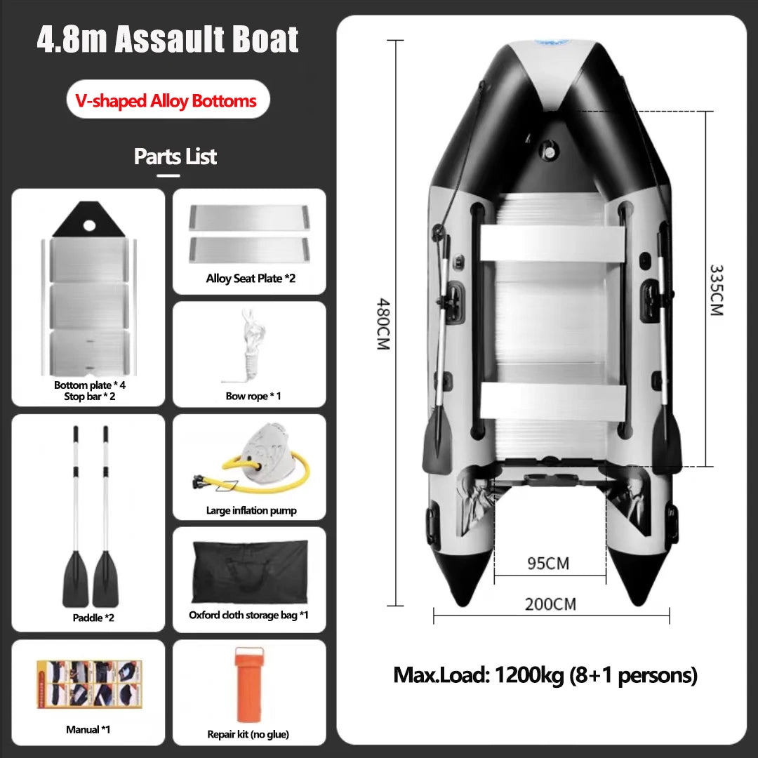Détail du matériau épaissi 0,9 mm du bateau gonflable