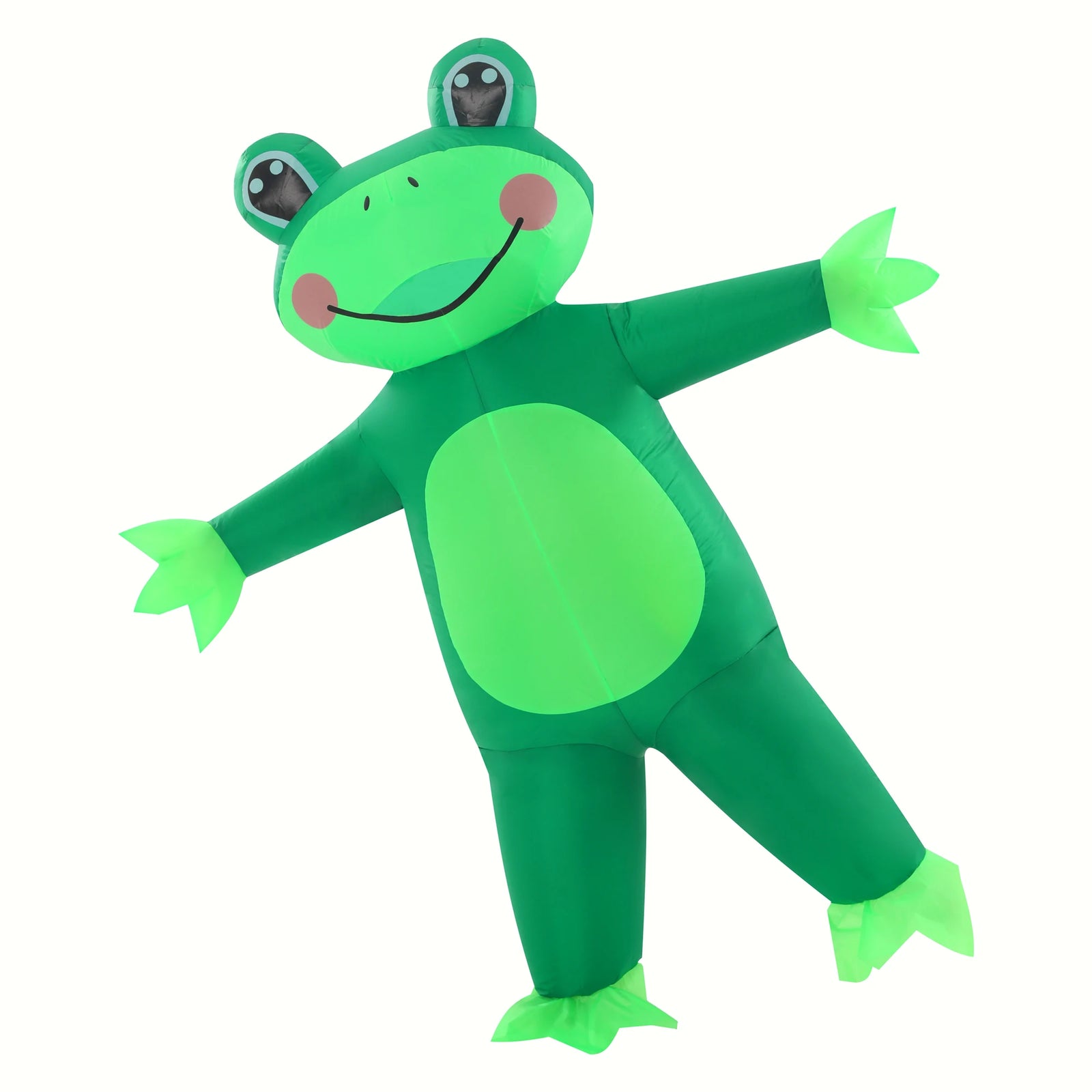Costume gonflable grenouille verte adulte vue de face