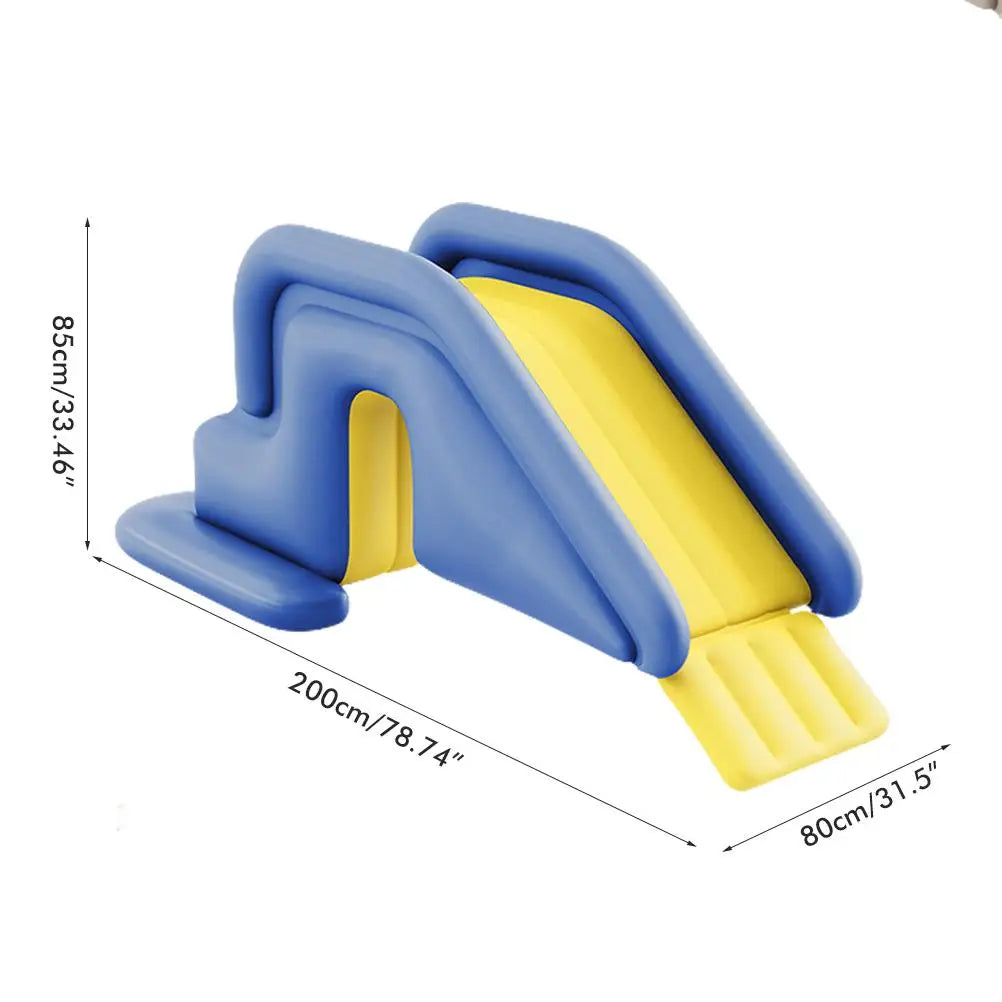Structure gonflable toboggan eau escalade double activité