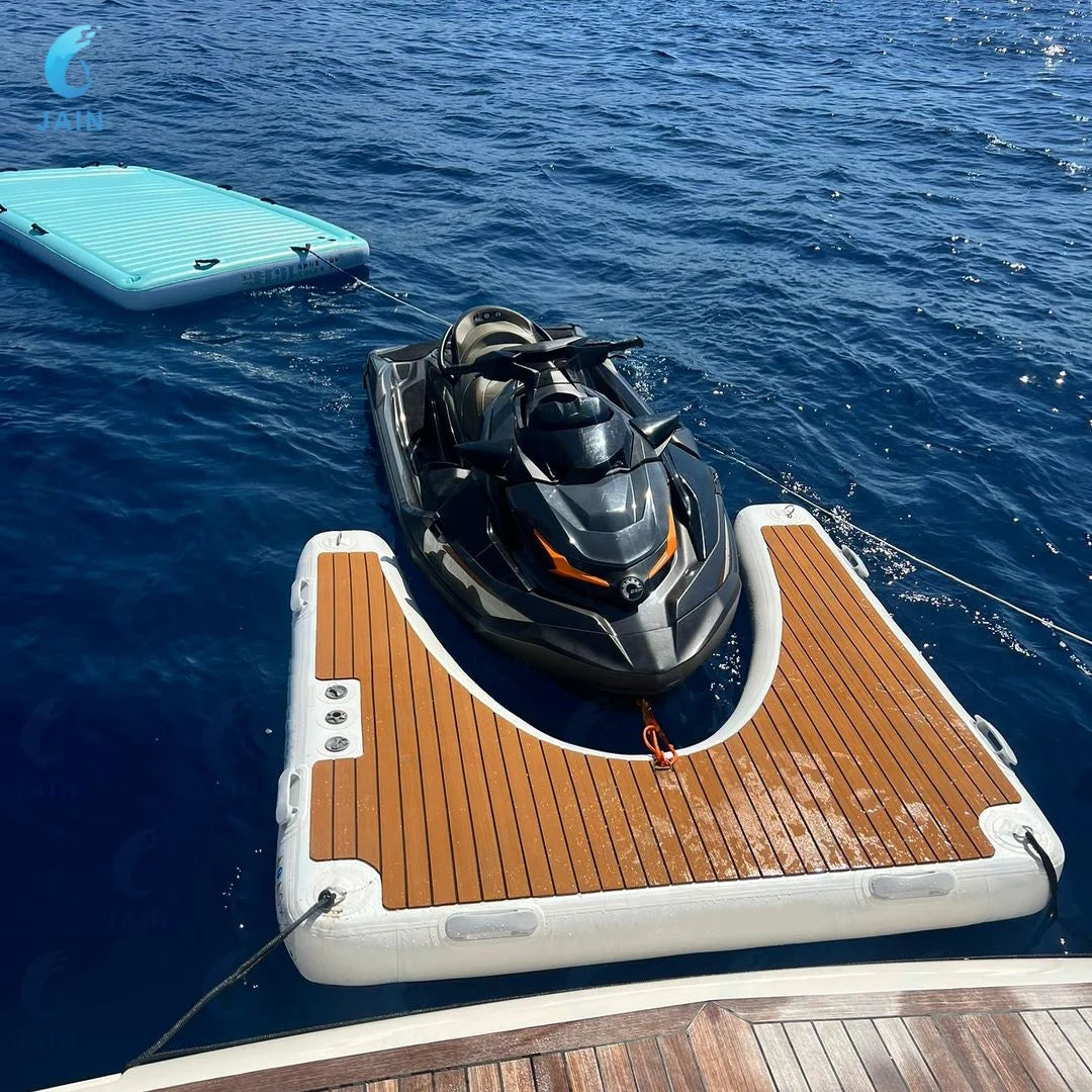 Plateforme flottante gonflable jet ski en forme de U