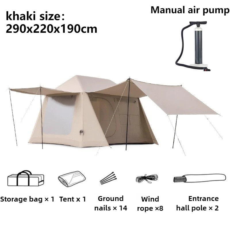 Tente gonflable parasol pliée pour le transport