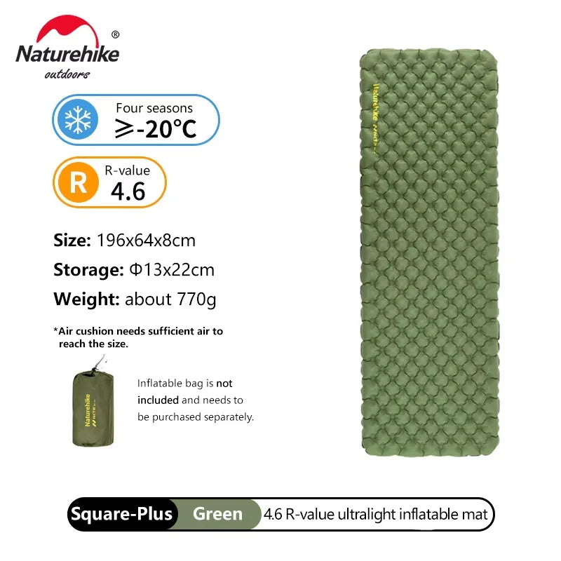 Matelas de camping gonflable format 186 x 58 cm
