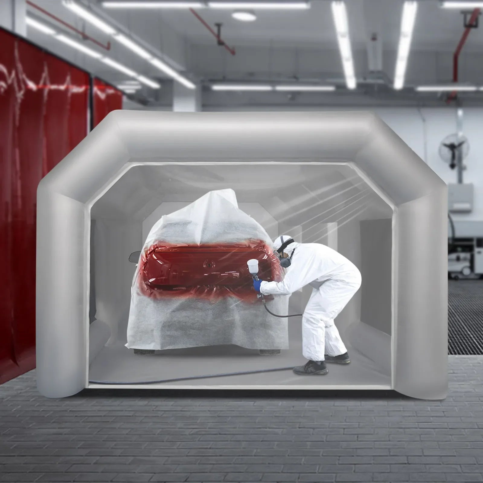 Cabine de peinture gonflable installation rapide