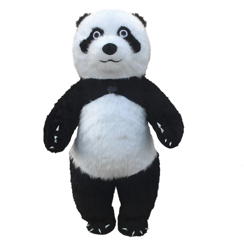 Costume gonflable mascotte porté lors d'un anniversaire