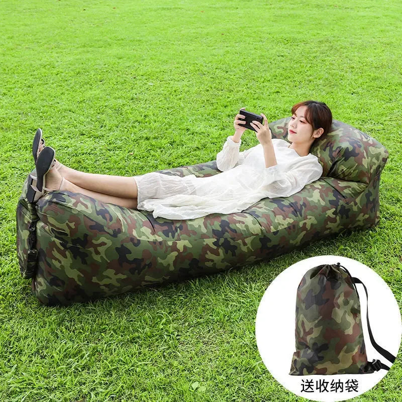 Canapé gonflable camping format compact