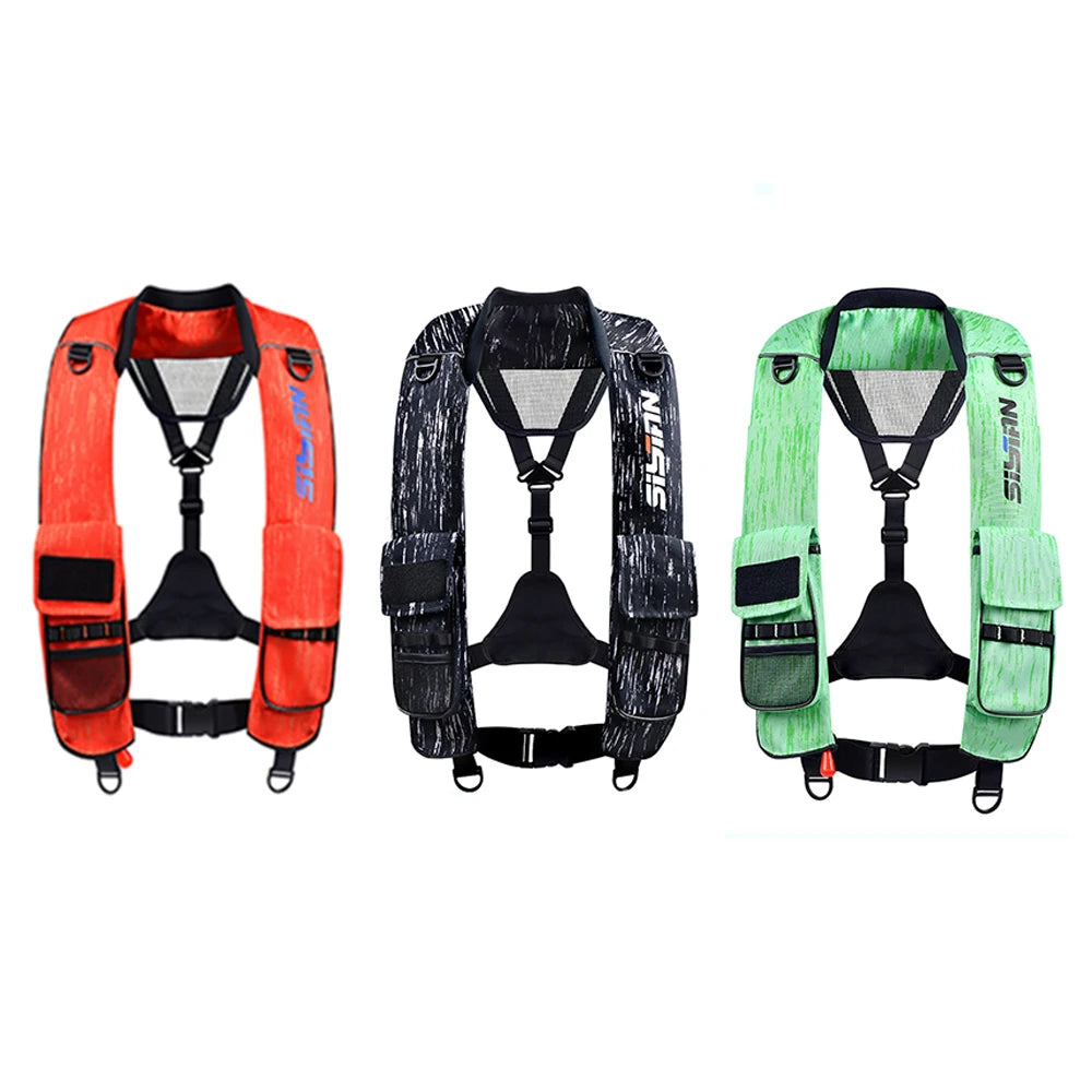 Gilet de sauvetage gonflable nautique à double poche