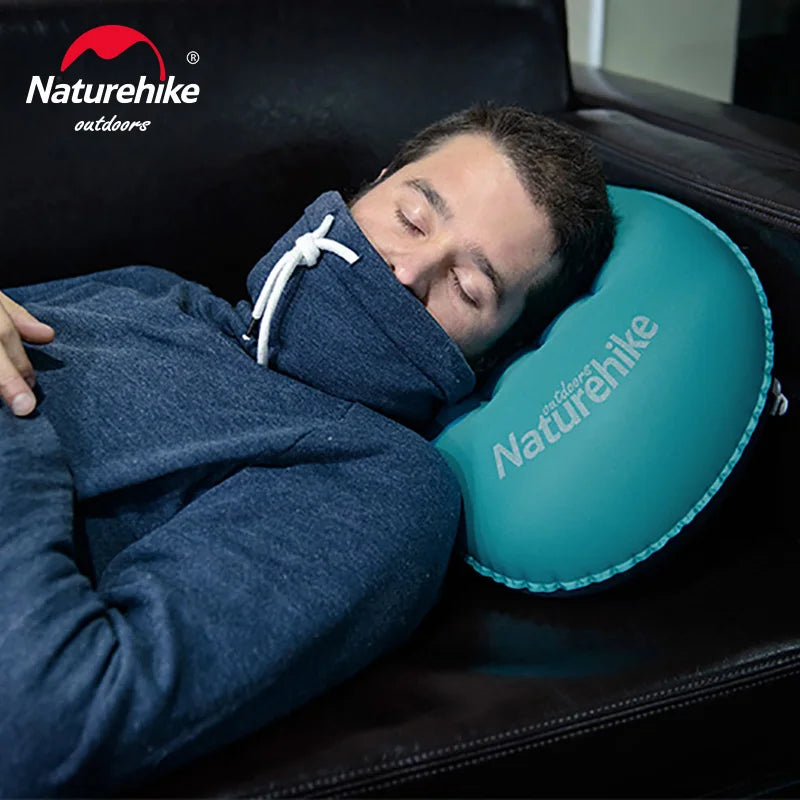 Oreiller gonflable ultraléger en forme de U pour voyage