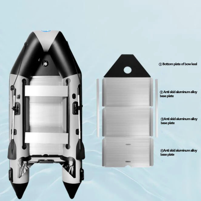 Bateau gonflable équipé pour la pêche en canoë