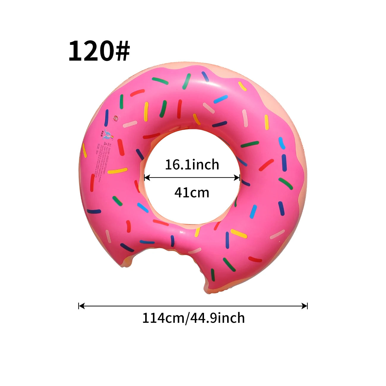 Flotteur piscine donut marron ambiance fête