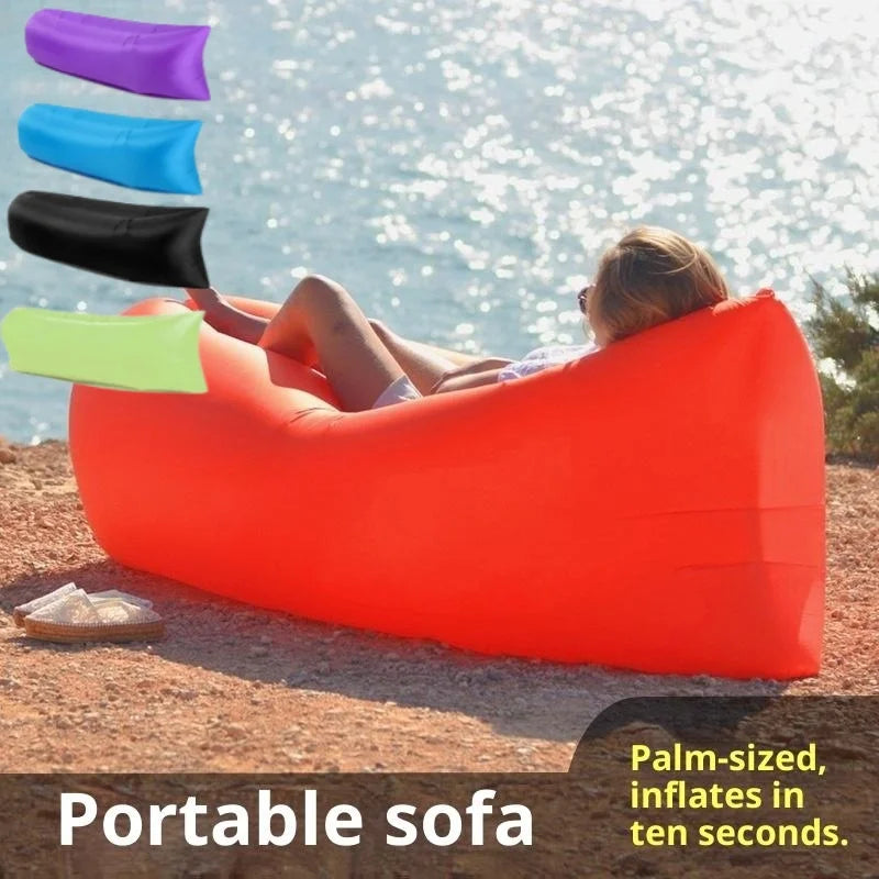 Canapé gonflable portable à gonflage rapide à la plage