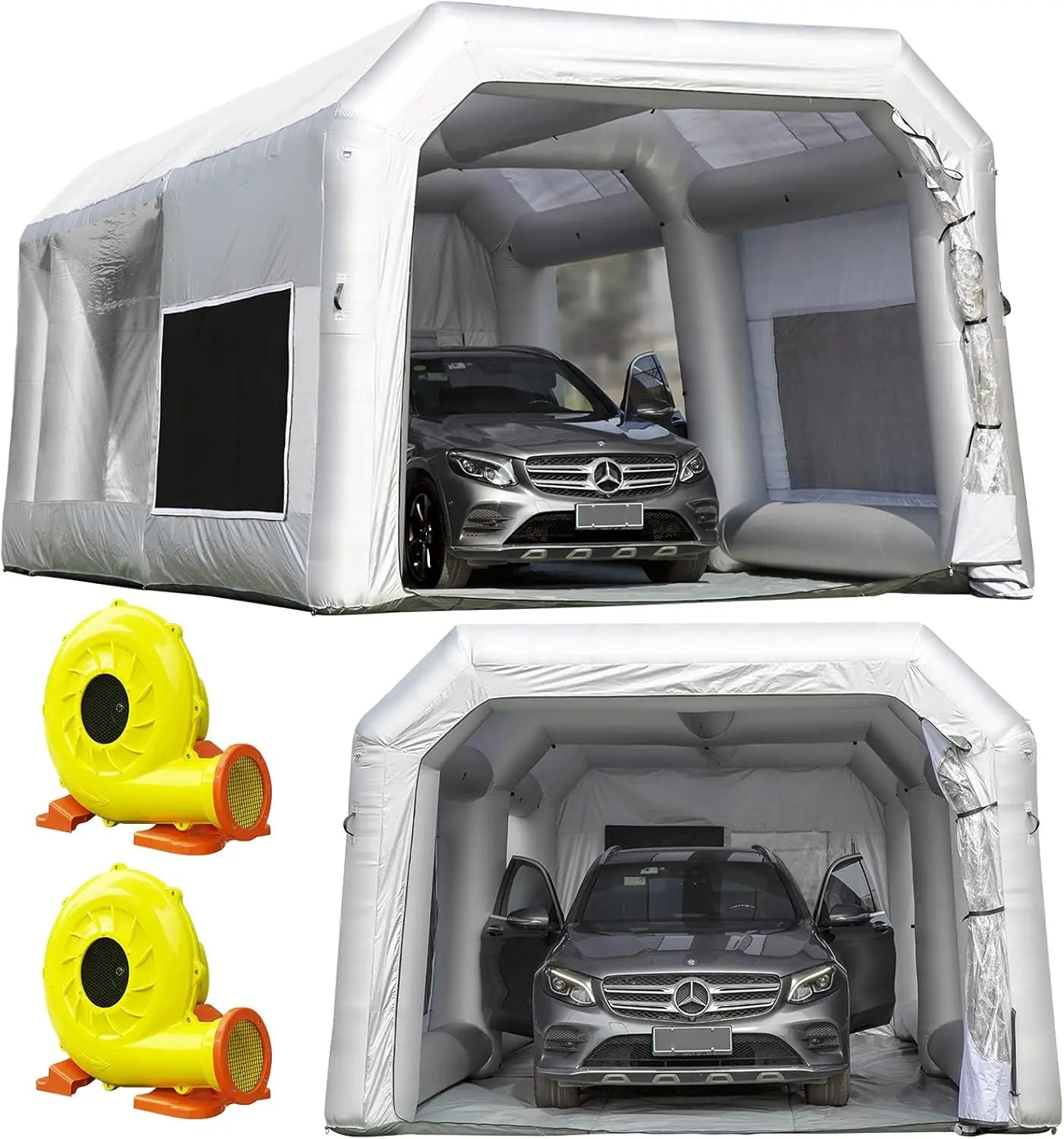 Cabine de peinture gonflable installation atelier
