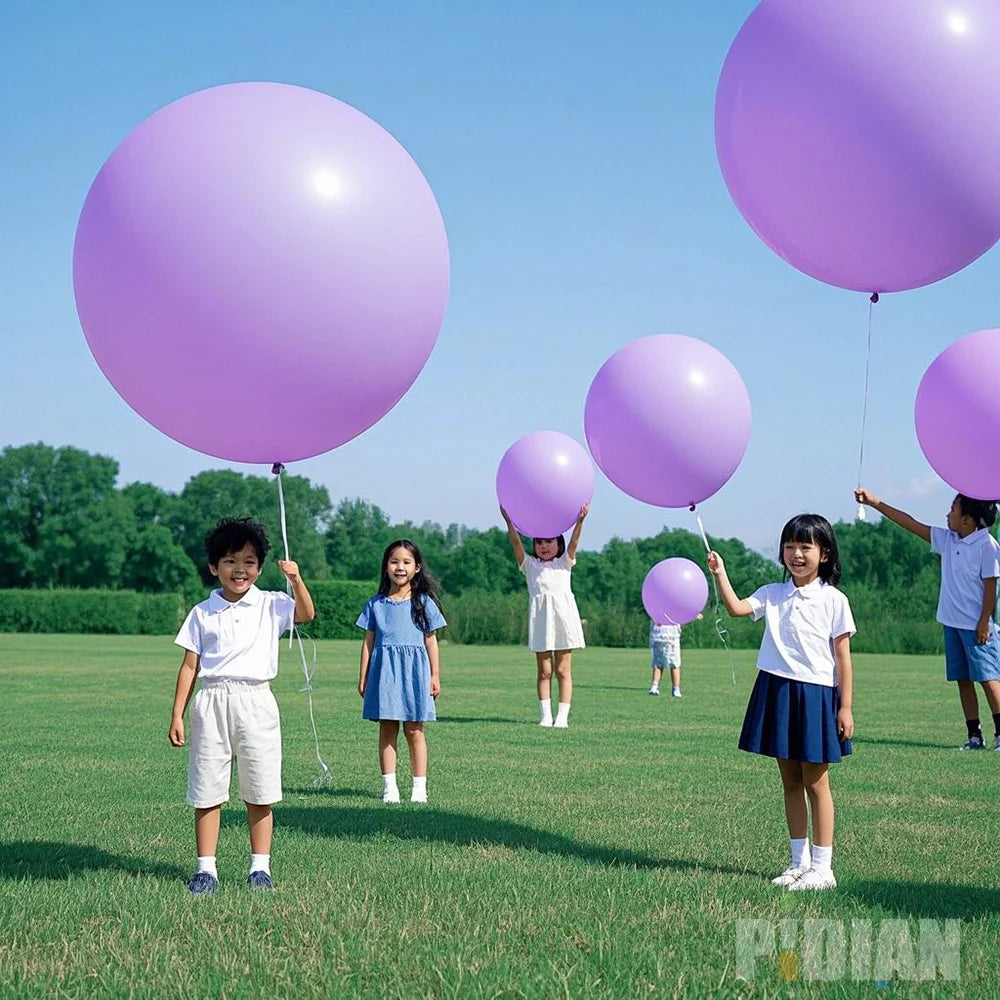 Ballons gonflables macaron installés en arche