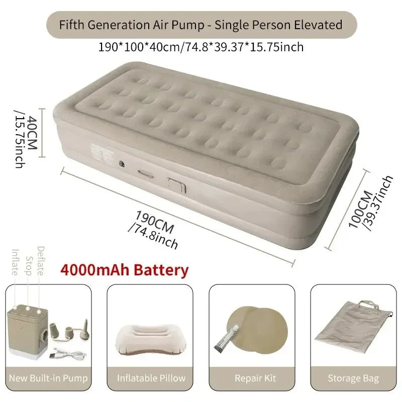 Sac de rangement fourni avec le matelas gonflable