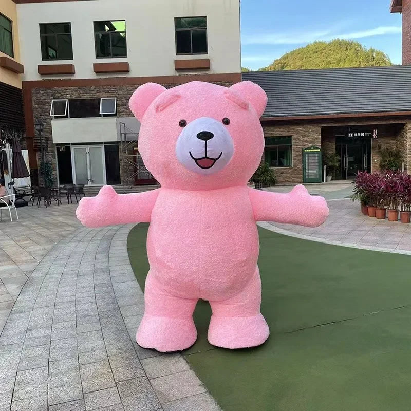 Costume gonflable ours en peluche, coloris vert