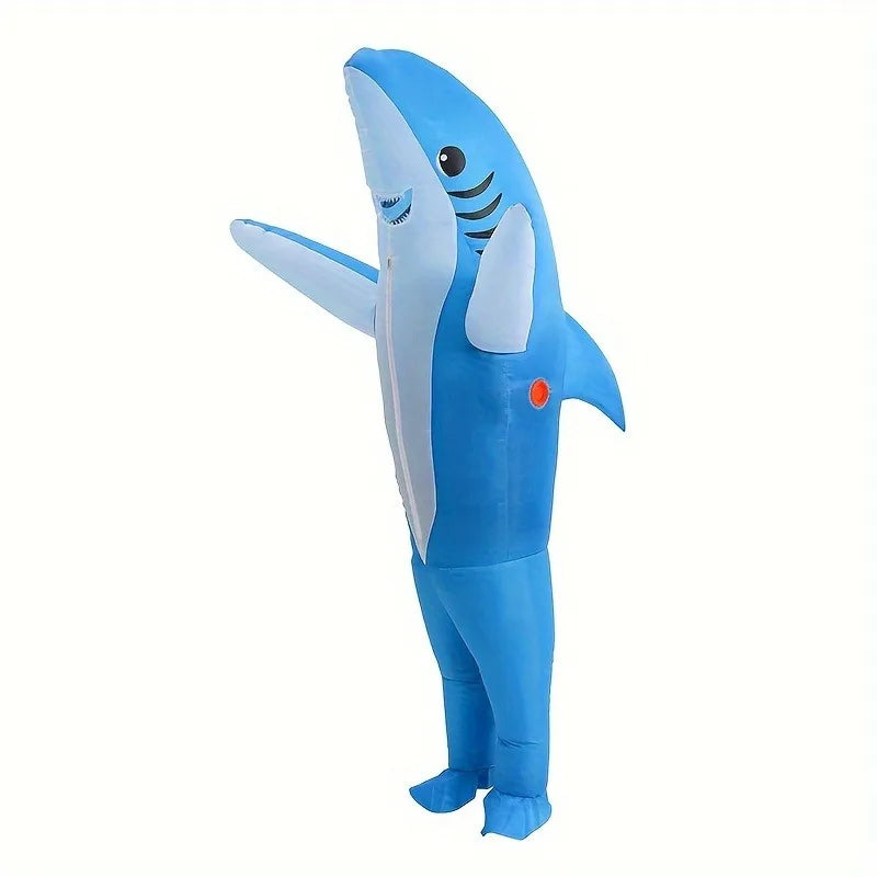 Costume requin gonflable adulte, taille unique 1,5-1,95 m