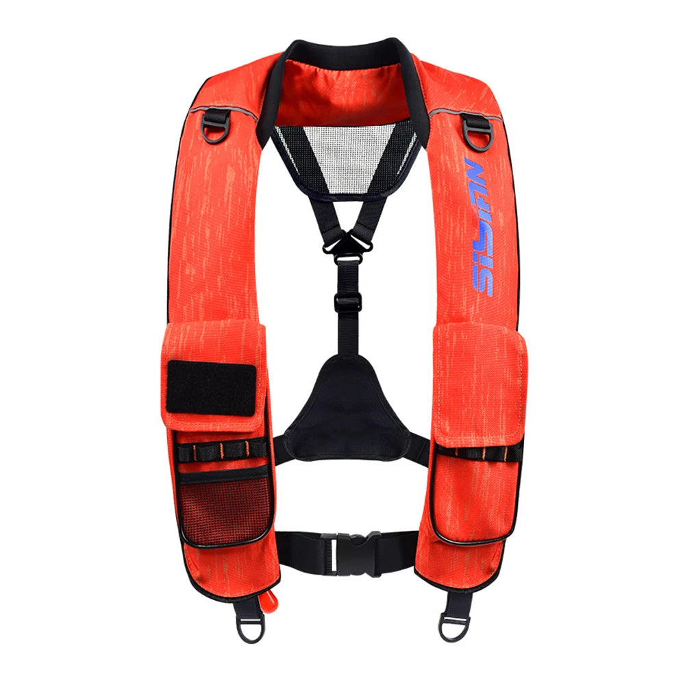 Gilet de sauvetage gonflable vue arrière