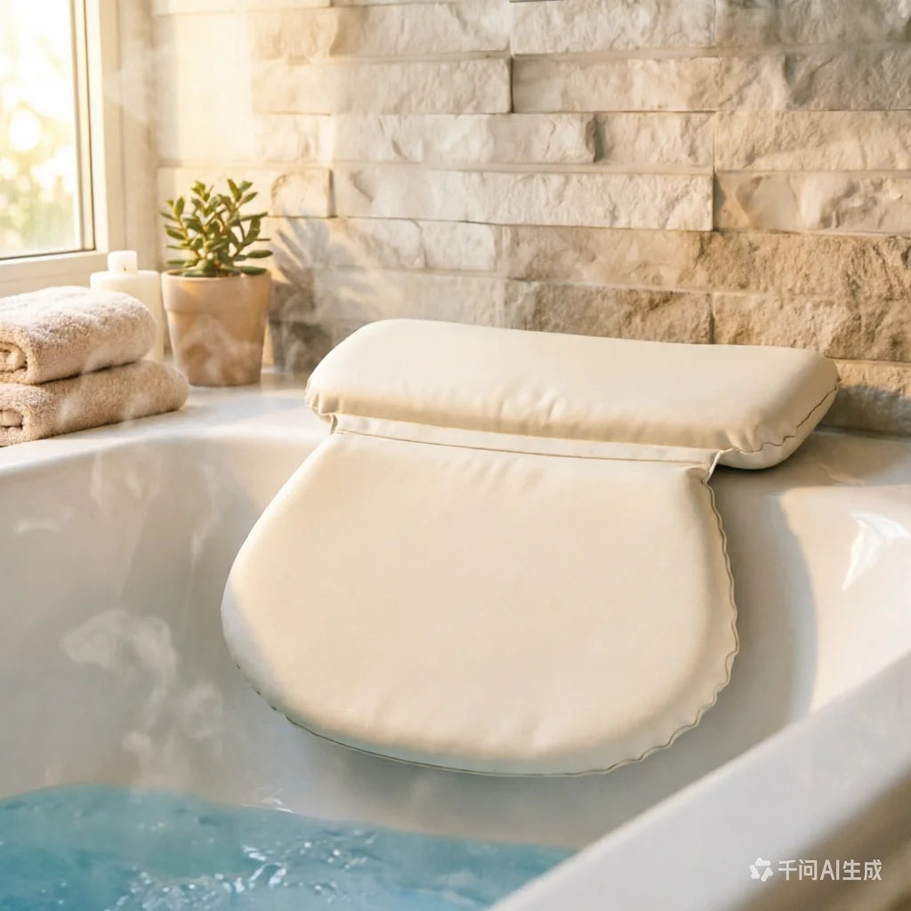 Coussin ergonomique de bain pour soutien cou et nuque spa