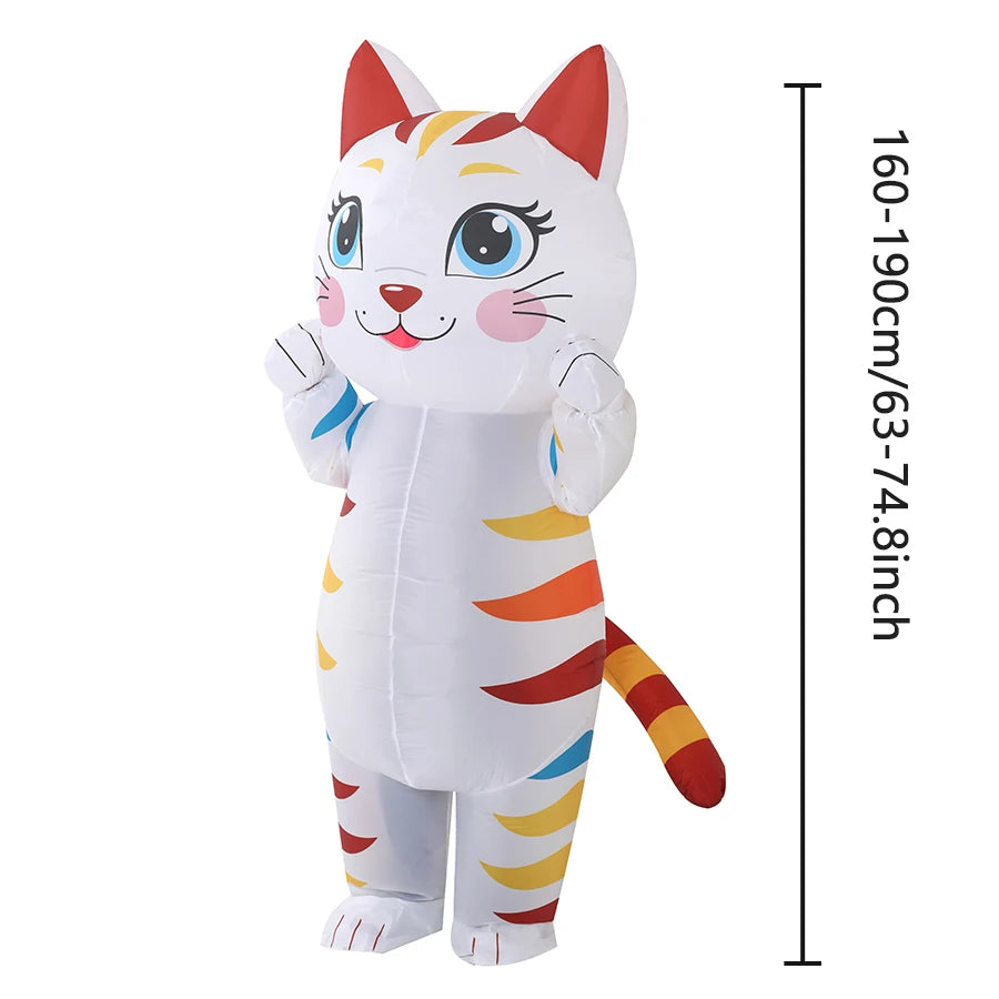 Déguisement chat gonflable polyester unisexe
