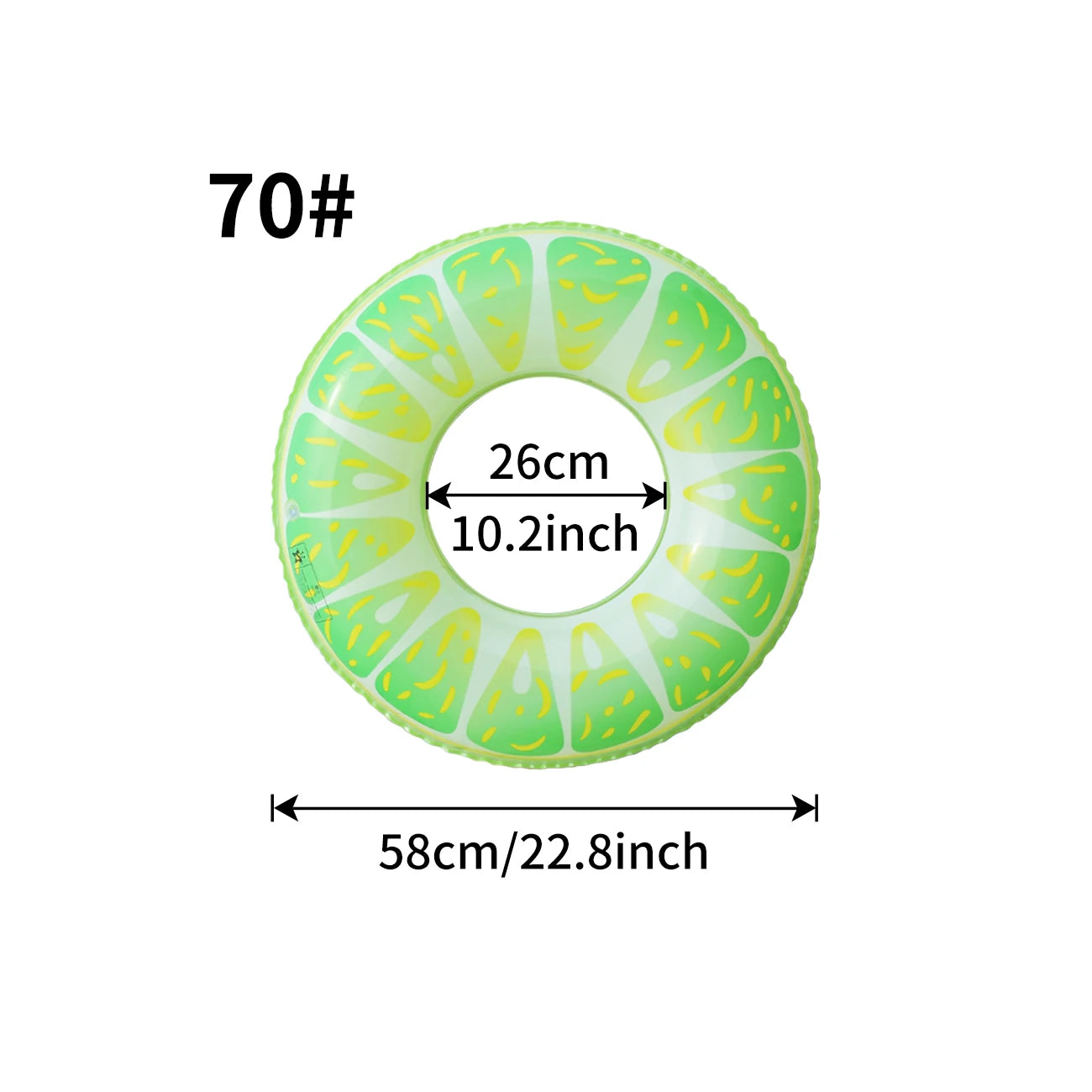 Bouée gonflable kiwi 70cm piscine plage