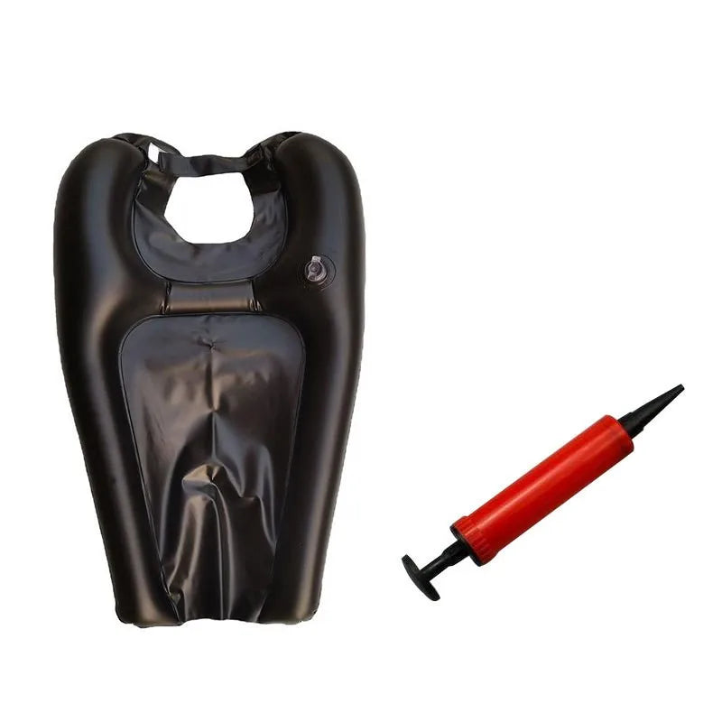 Bac à shampoing gonflable vue en situation